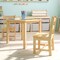 Emma and Oliver Kids 3 Piece Solid Hardwood Table and Chair Set for Playroom, Kitchen